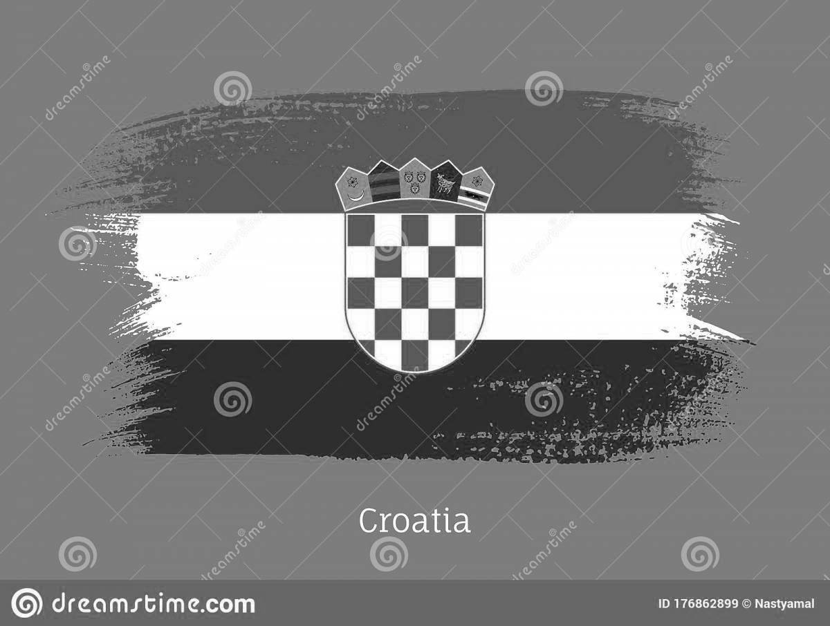 Раскраска великолепный флаг хорватии