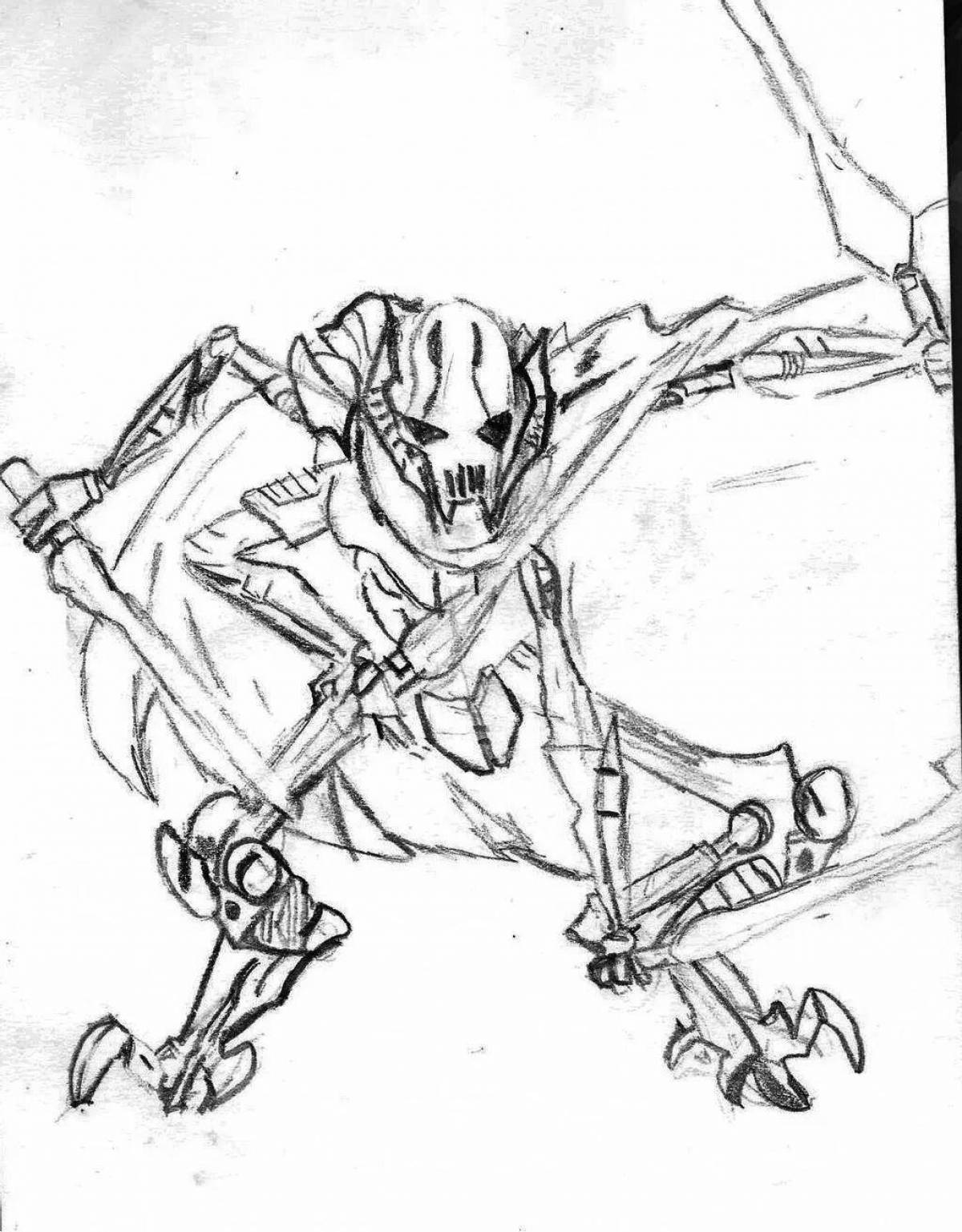 General grievous coloring page