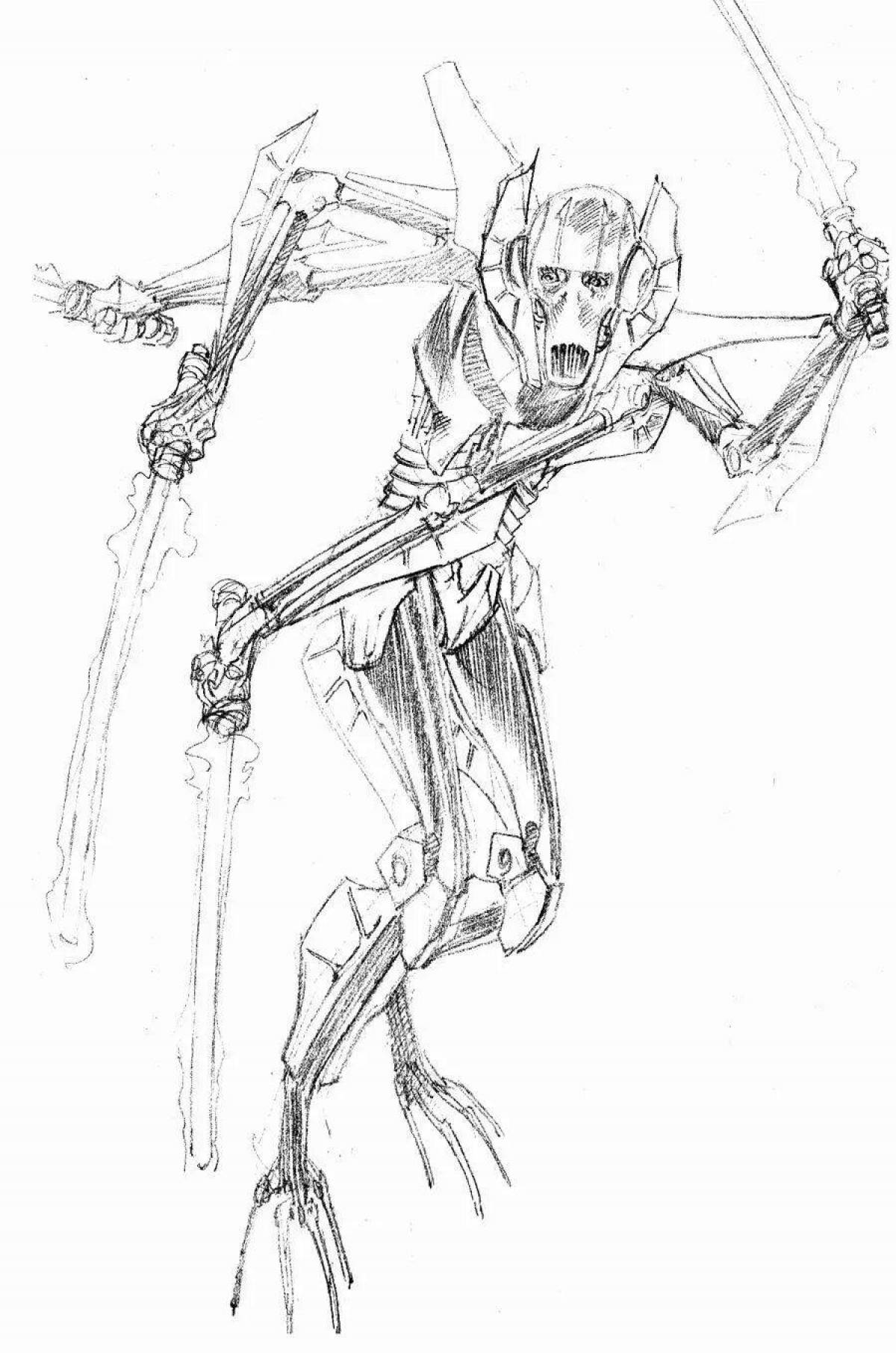 Amazing General Grievous coloring book