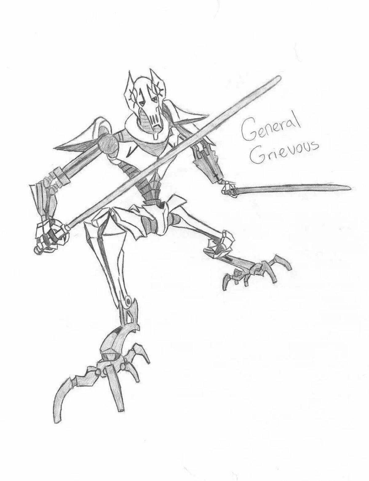 Great general grievous coloring book