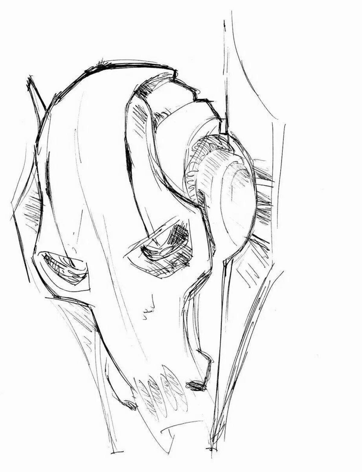 Flawless General Grievous coloring page