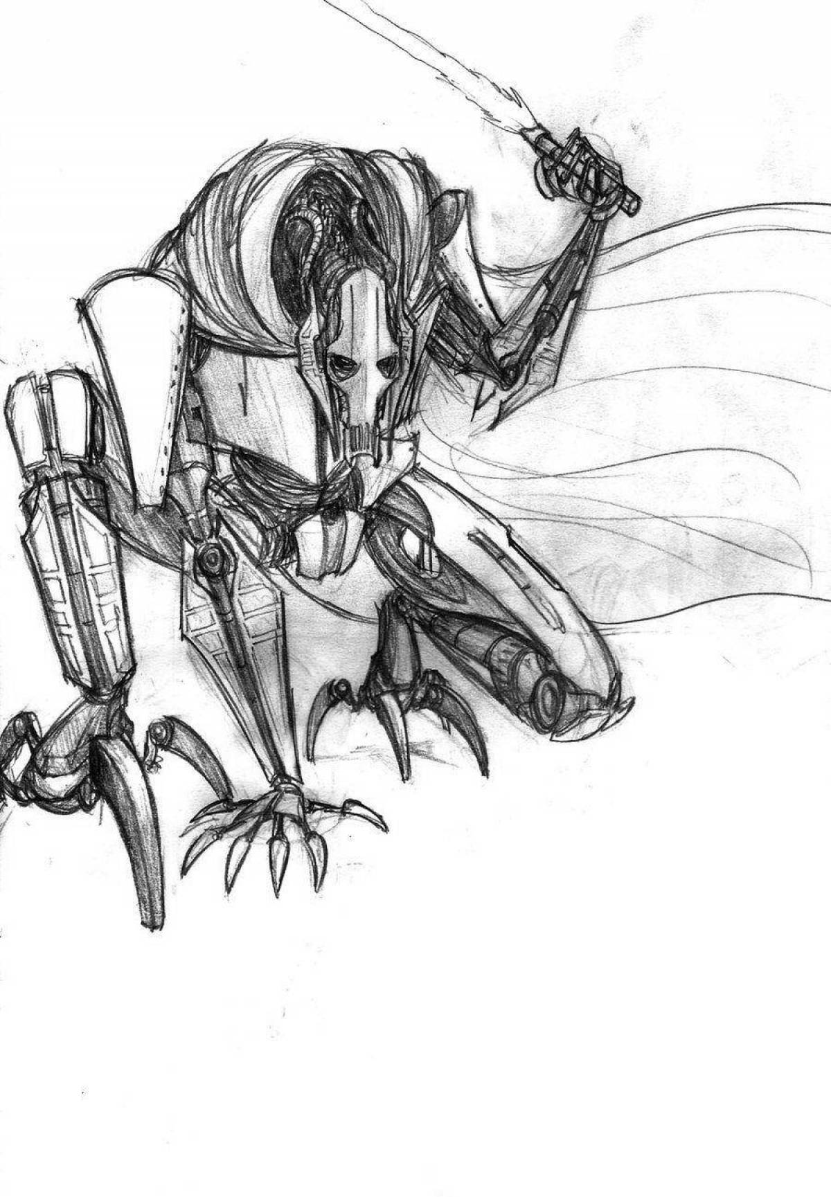 General grievous coloring page
