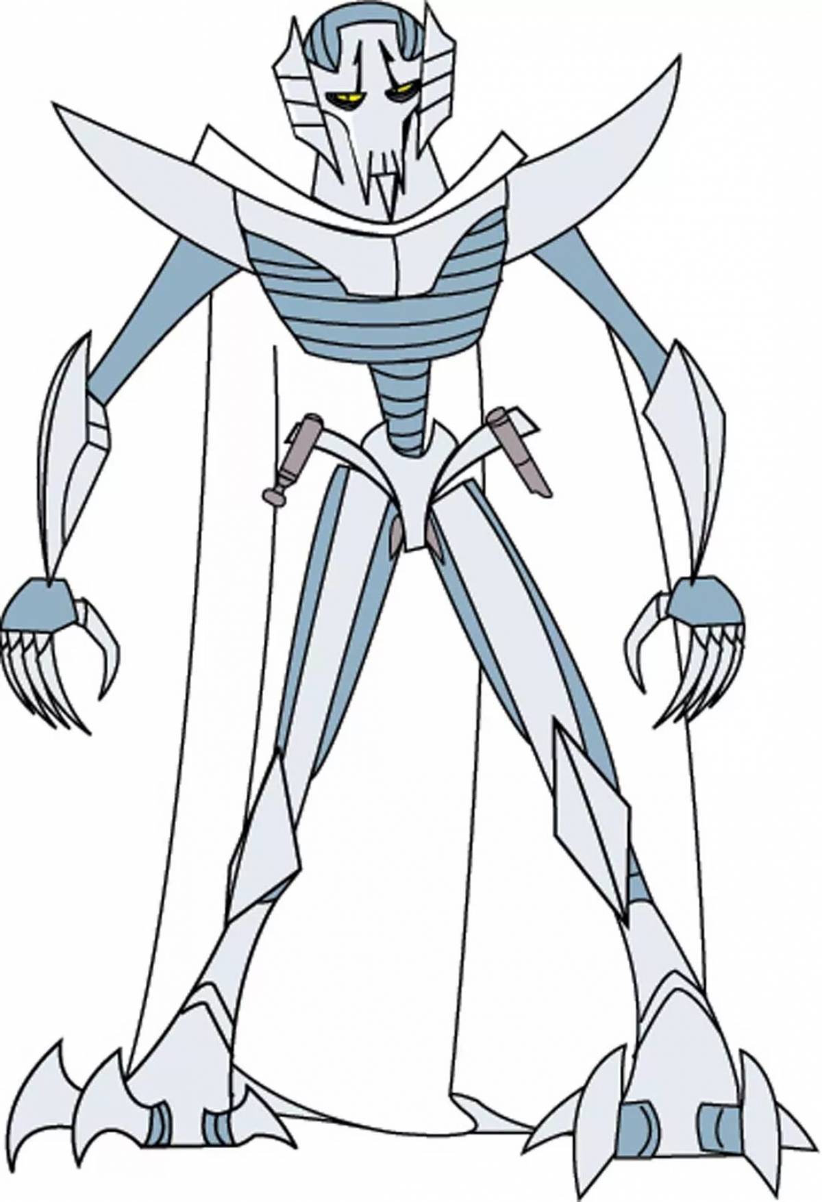 Charming general grievous coloring page