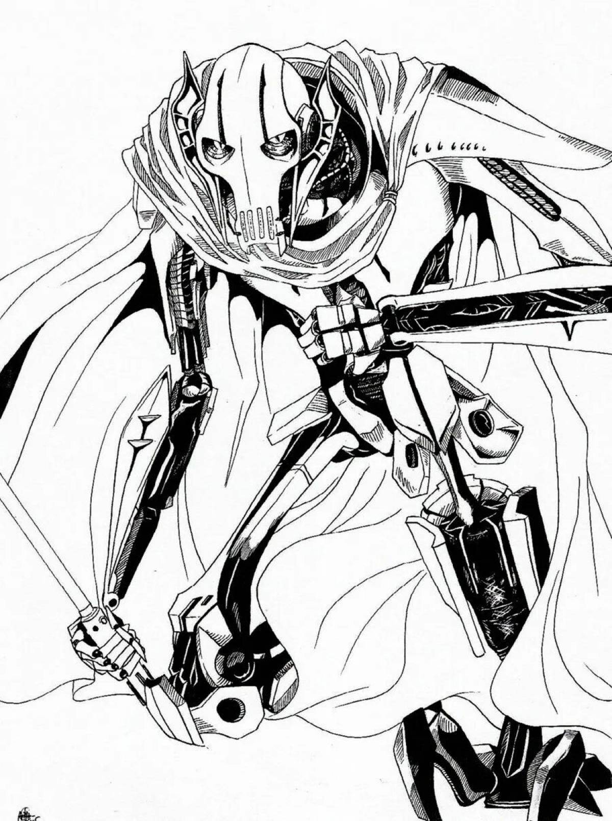 General Grievous' spectacular coloring page