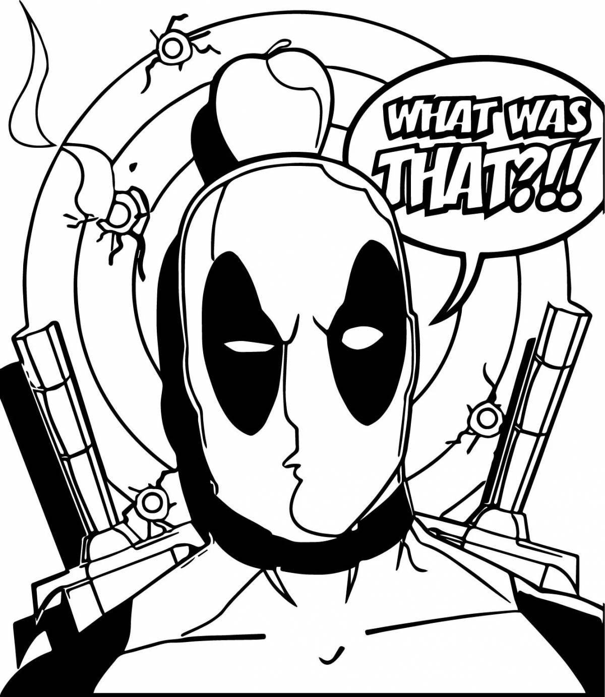Exciting deadpool coloring book