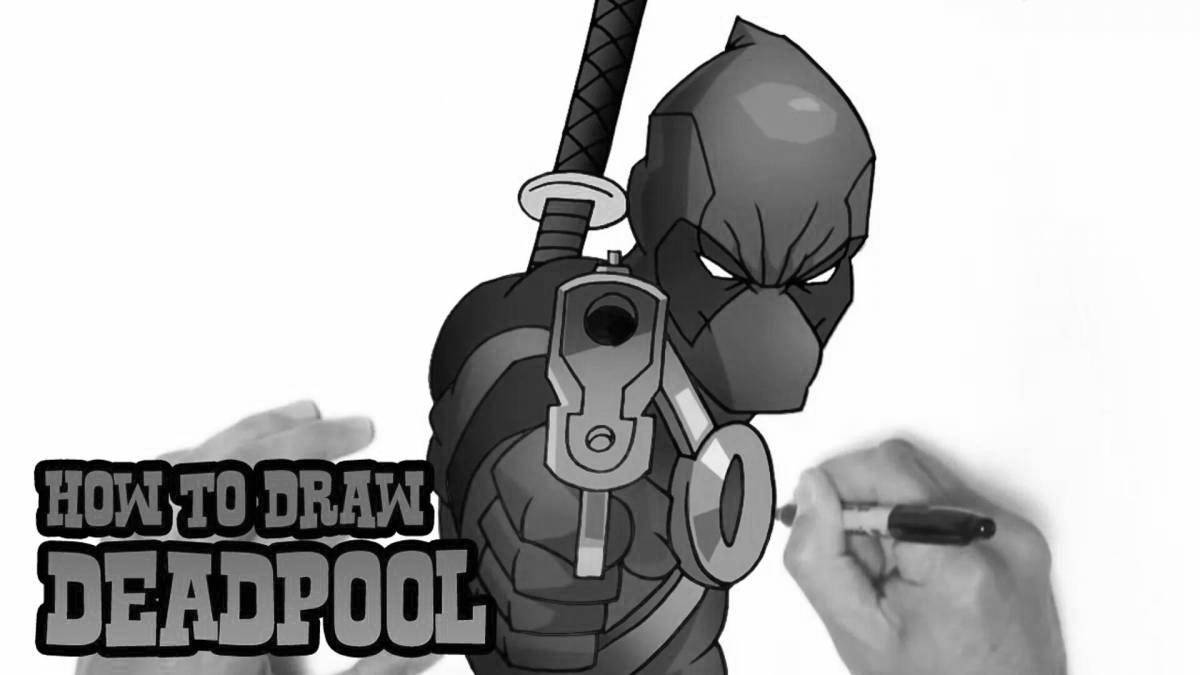 Deadpool fun coloring book