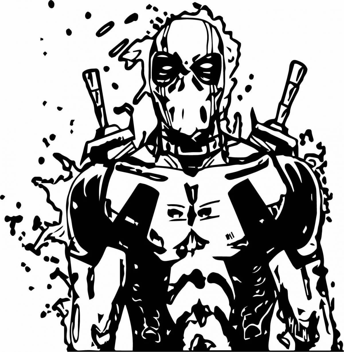 Deadpool's tempting coloring page