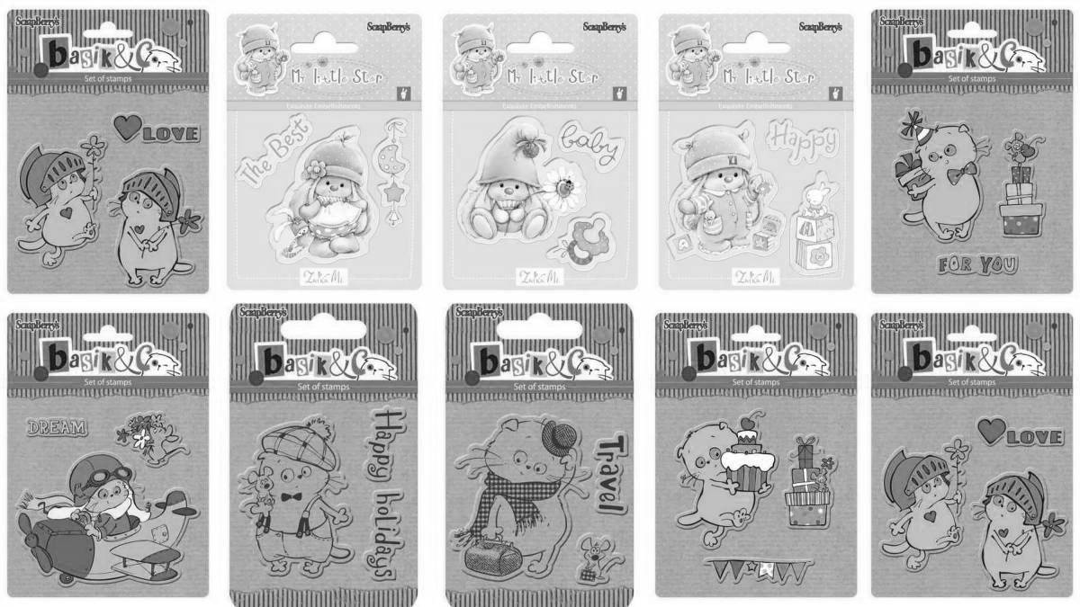 Coloring book joyful basic