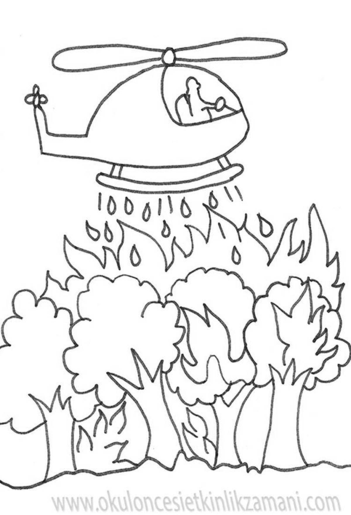 Fire enemy coloring page