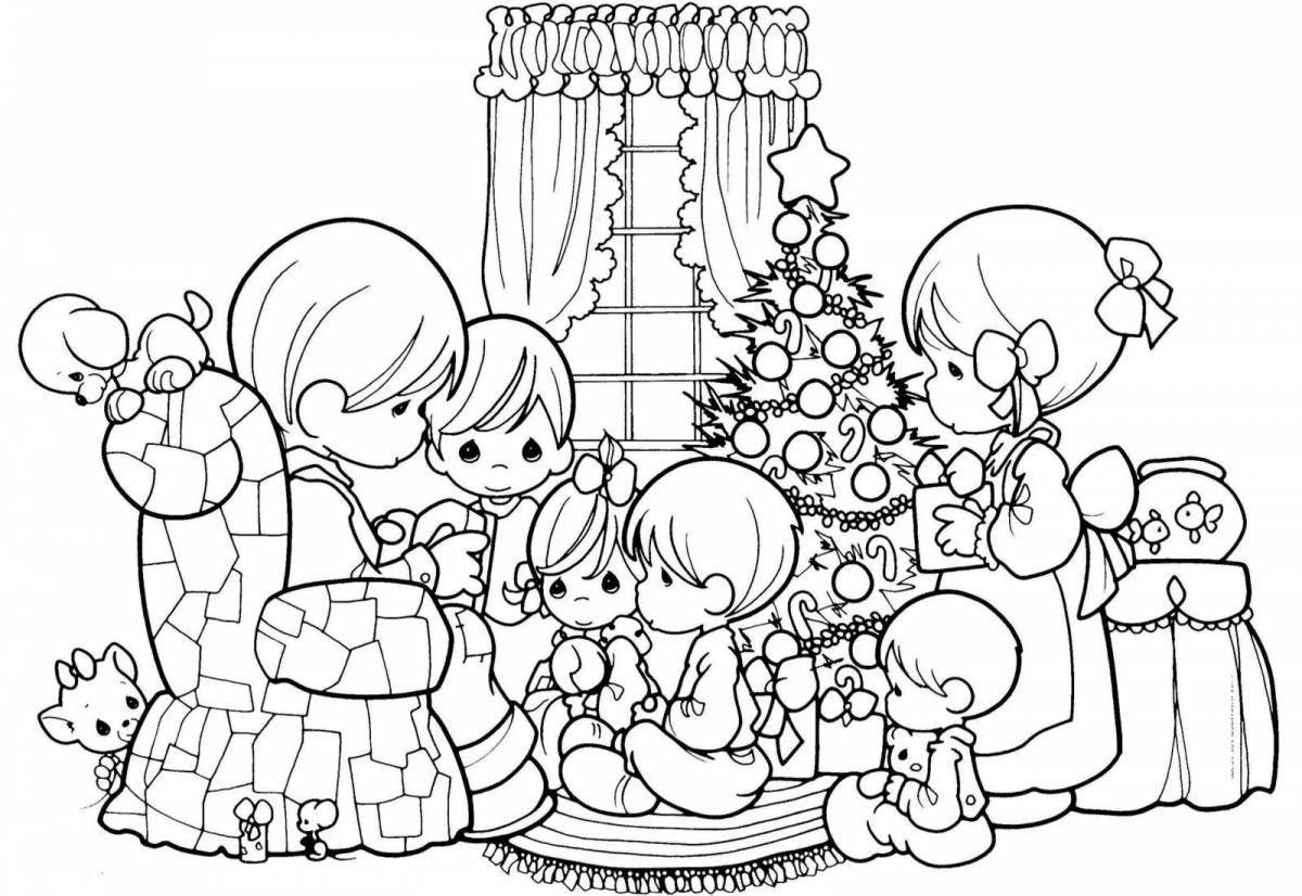 Sparkling Christmas coloring book