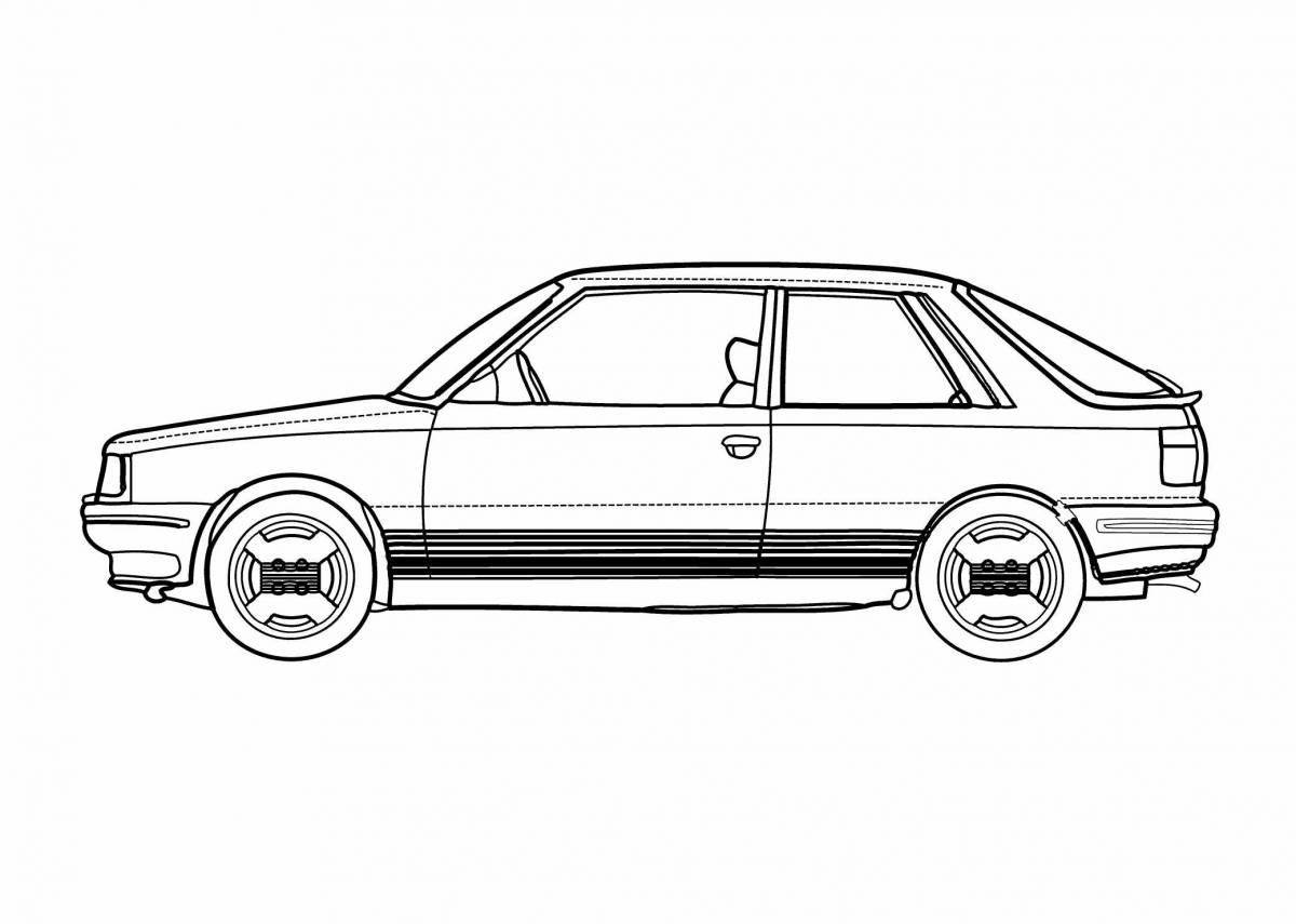 Luxury coloring pages with understated cars
