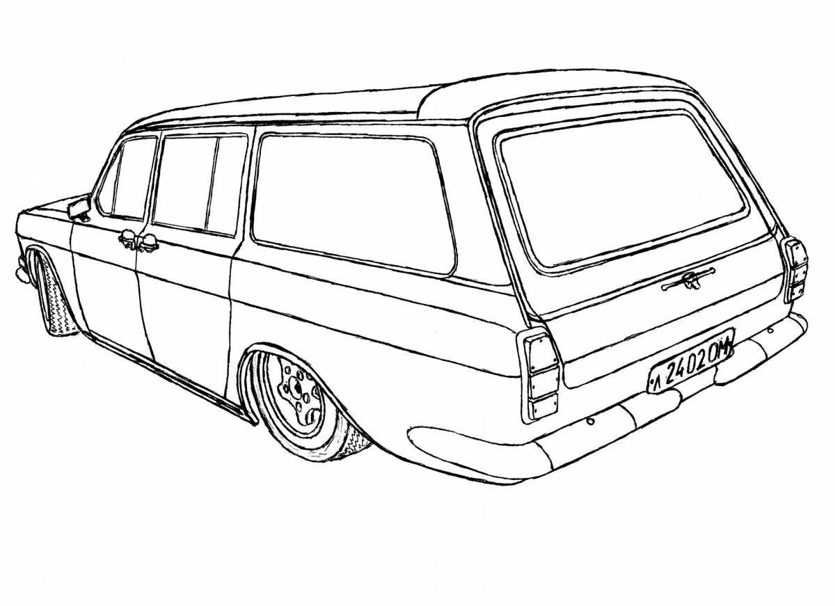 Exotic coloring pages with low cars