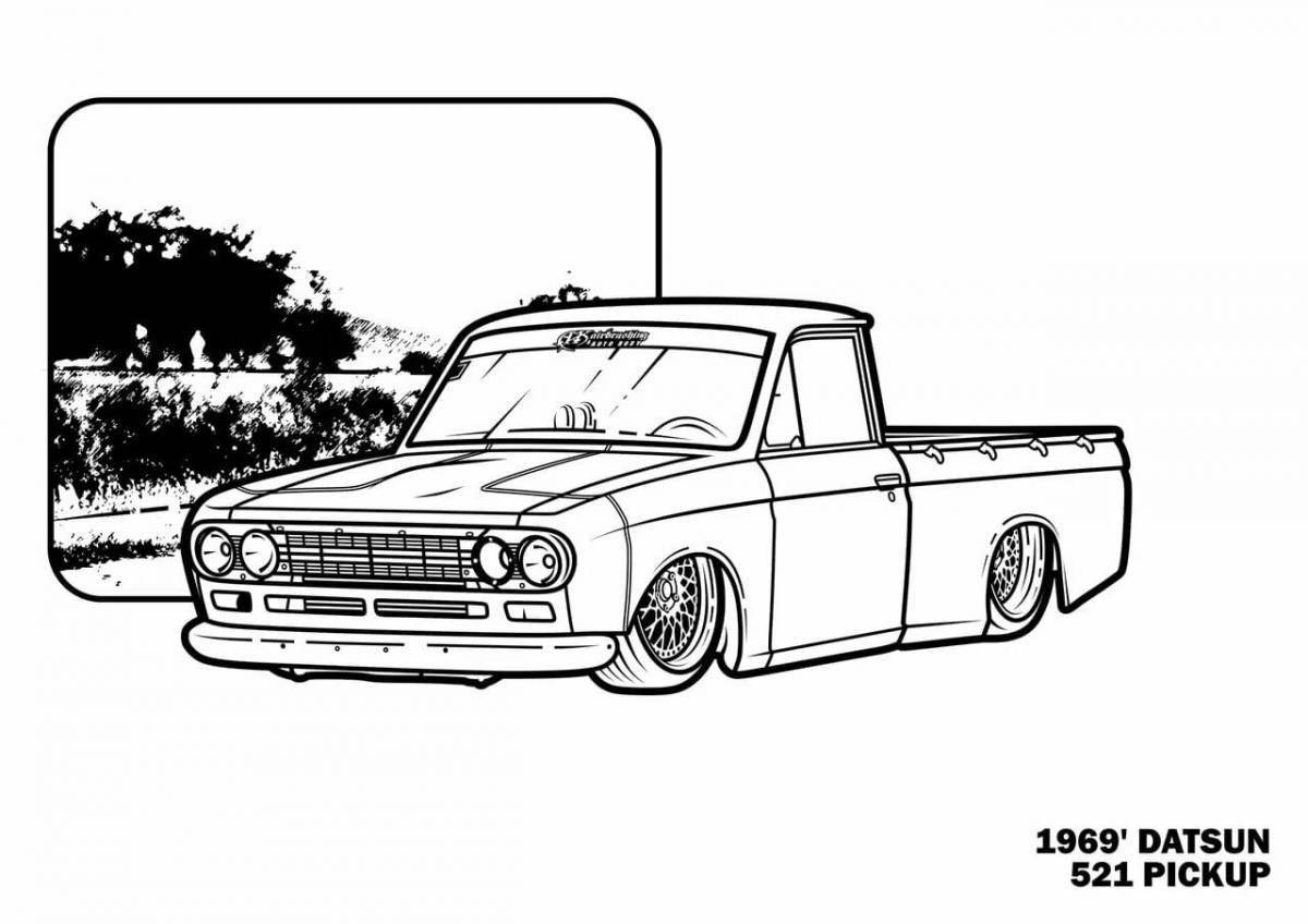 Nice coloring pages with lowered cars