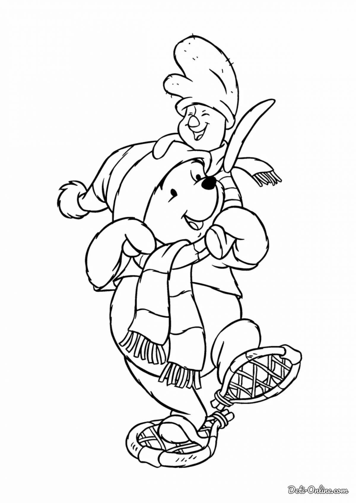 Great coloring winter cartoons