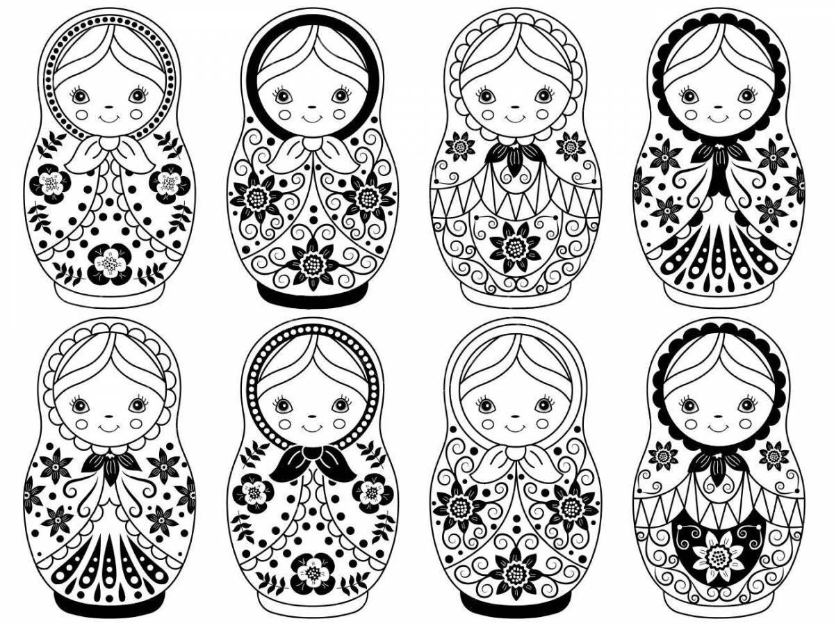 Drama matryoshka face painting