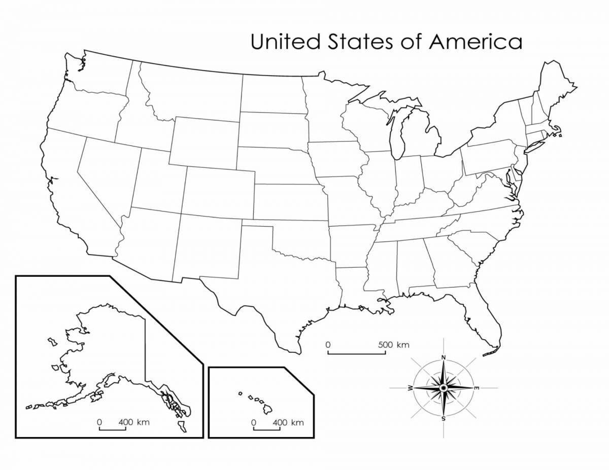 Административно территориальное деление сша карта