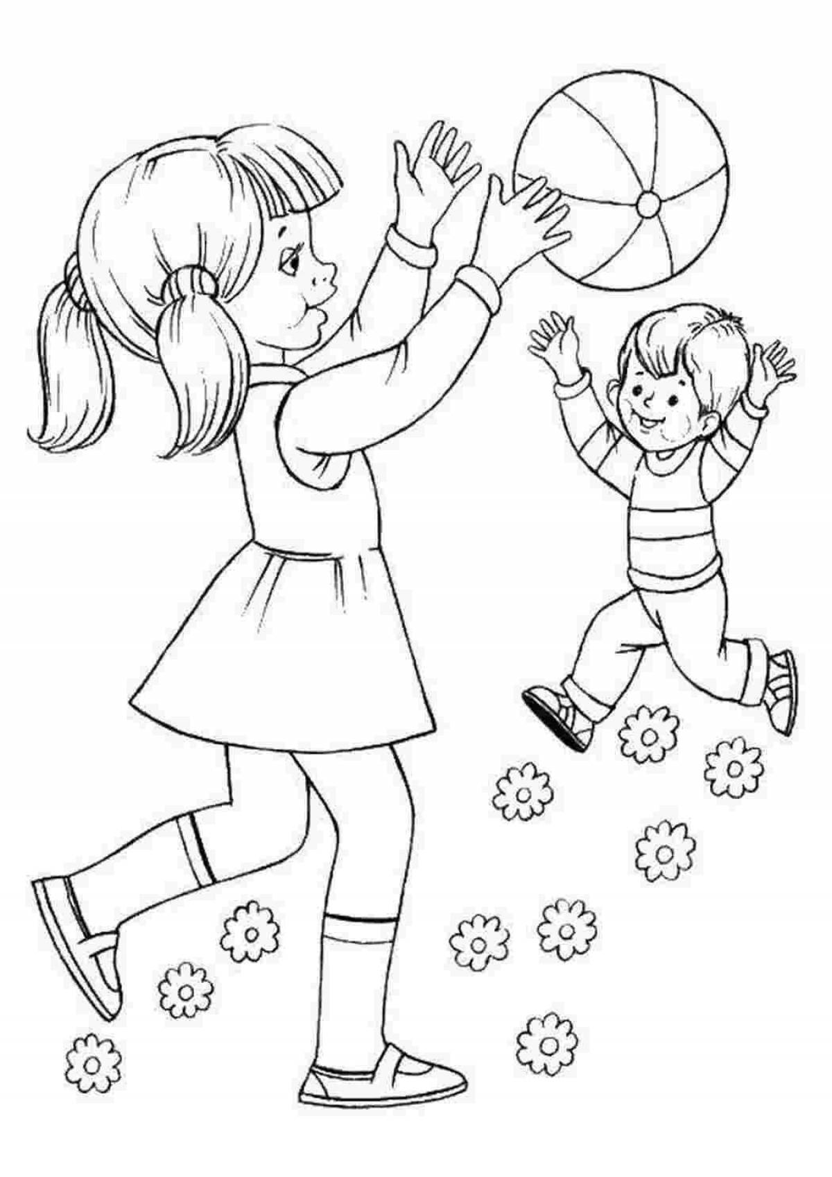 Нарисуй картинку играть. Раскраски для детей. Раскраска девочка с мячом. Дети раскраска для детей. Раскраска игра в мяч.