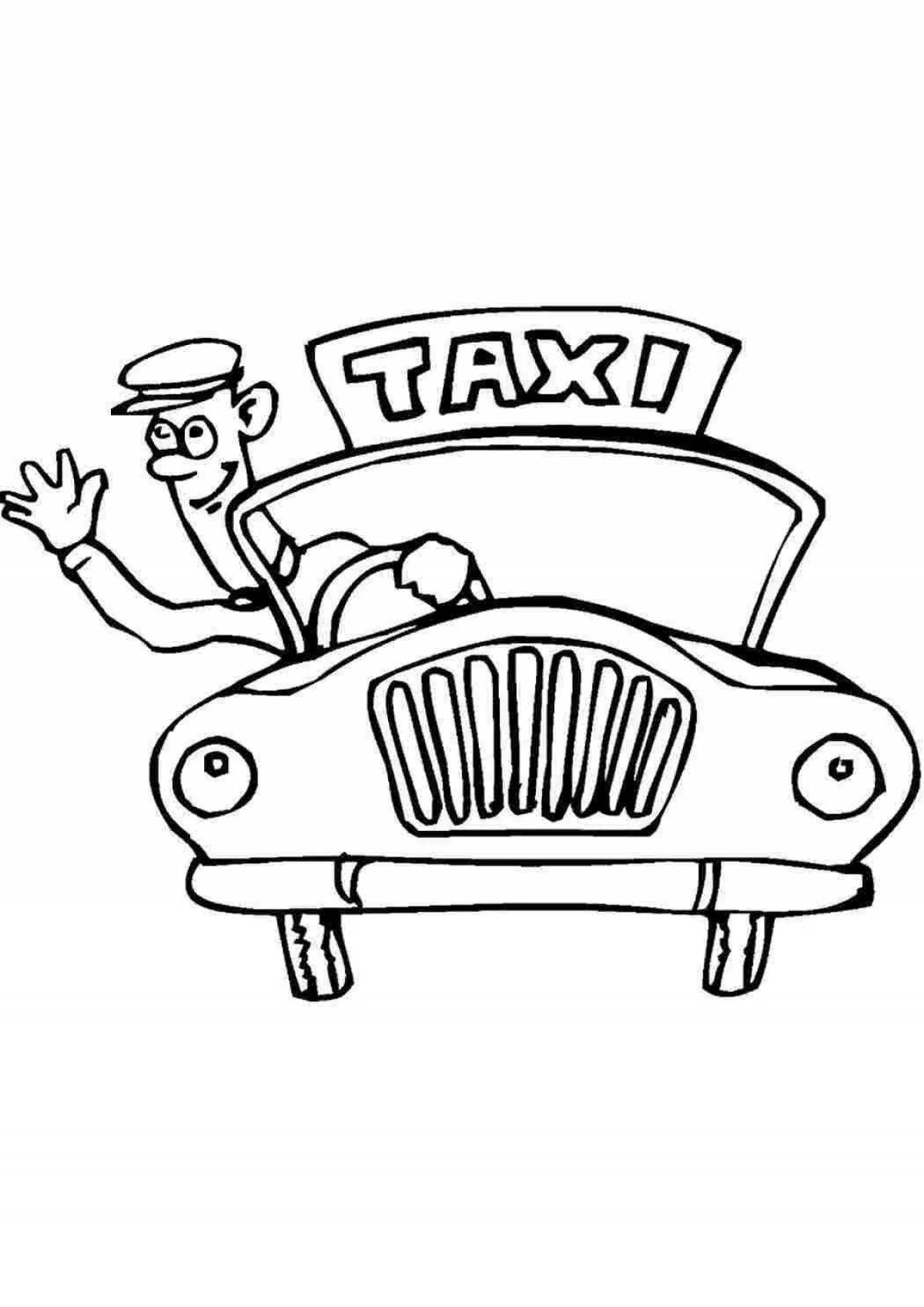 Раскраска таксист