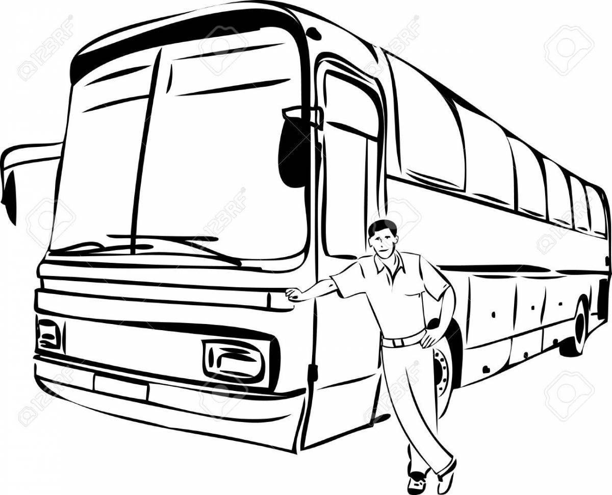 Водитель автобуса рисунок для детей