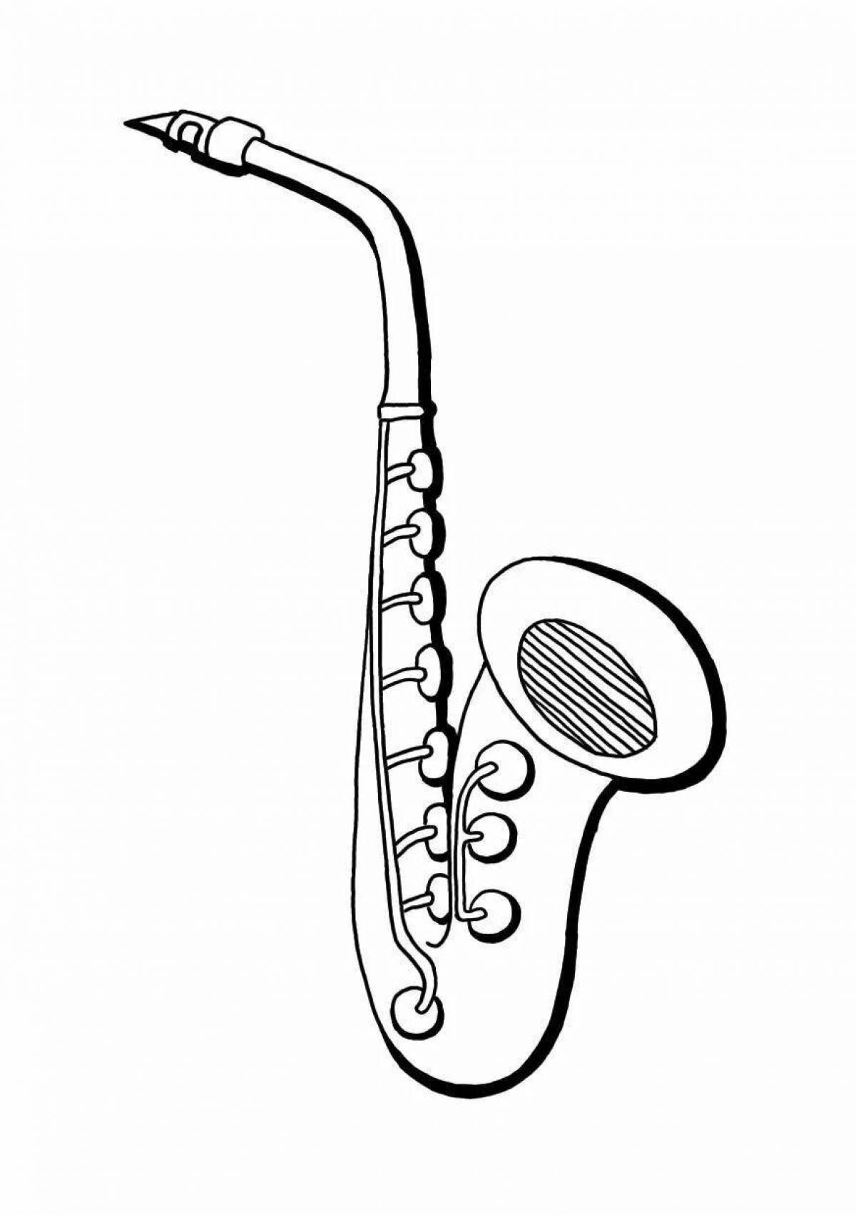 Духовые инструменты раскраска для детей
