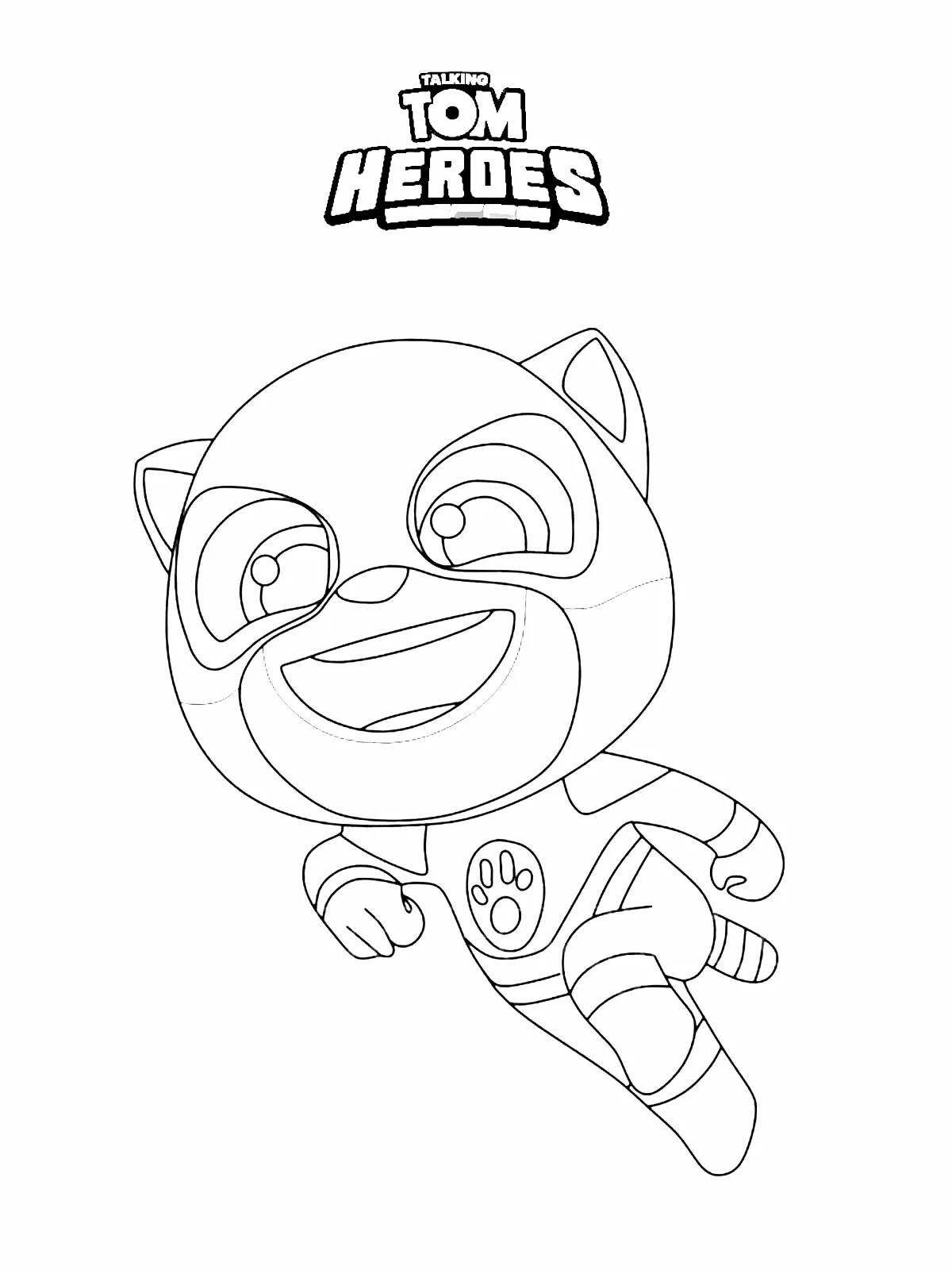 Sweet super bear coloring page