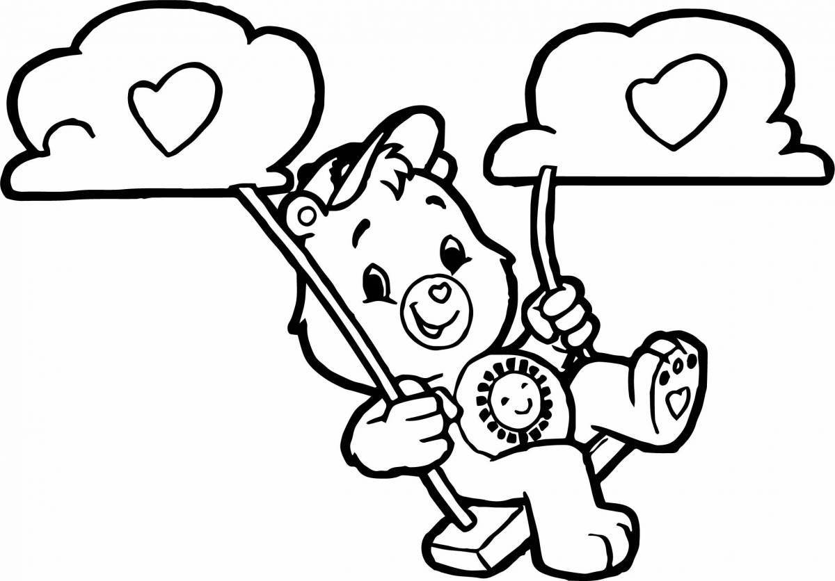Super Bear Spectacular Coloring Page