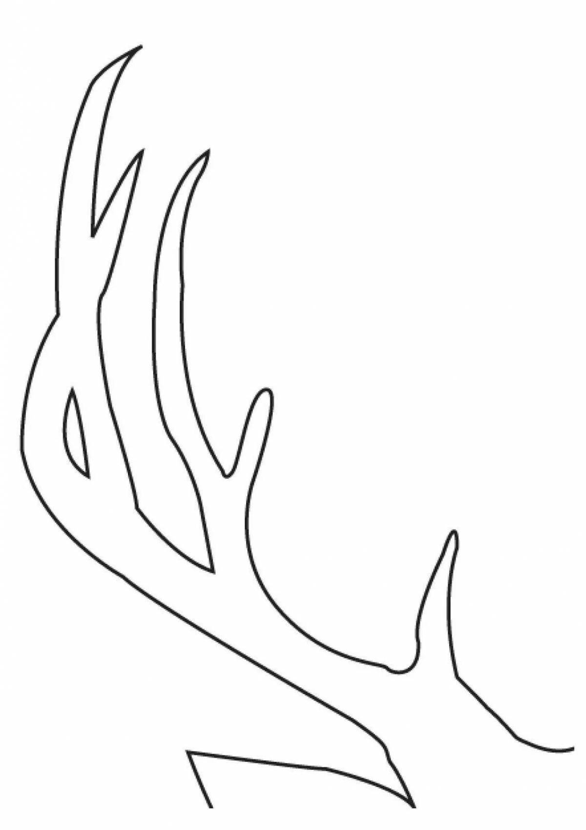 Decorated horns coloring page