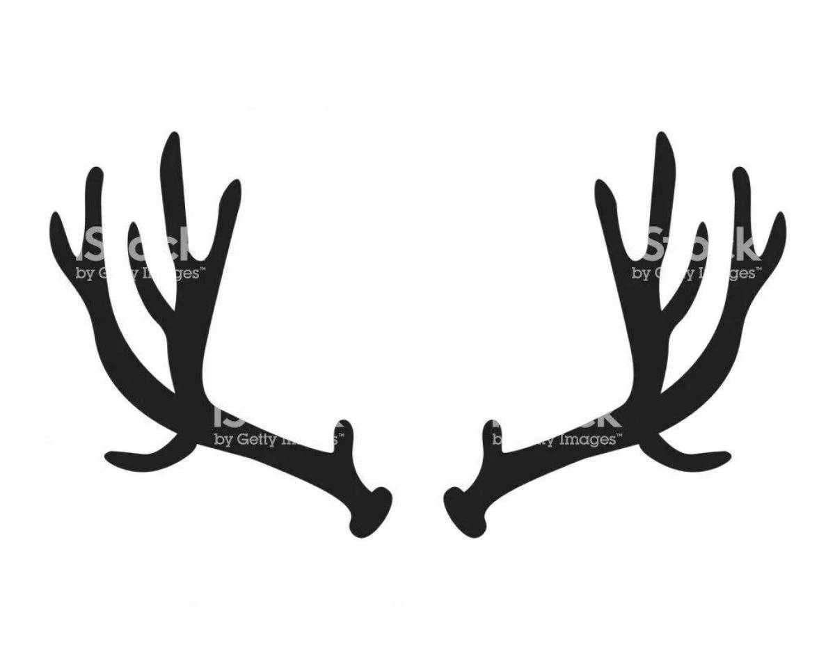 Потрясающая страница раскраски рогов