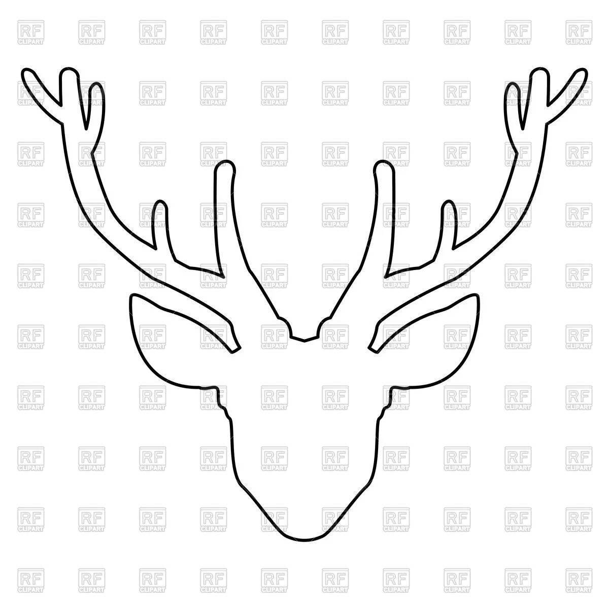 Блестящие рога раскраски