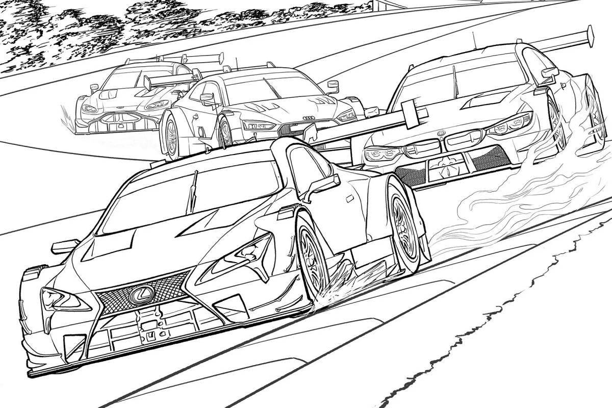 Bold racing 2 coloring page