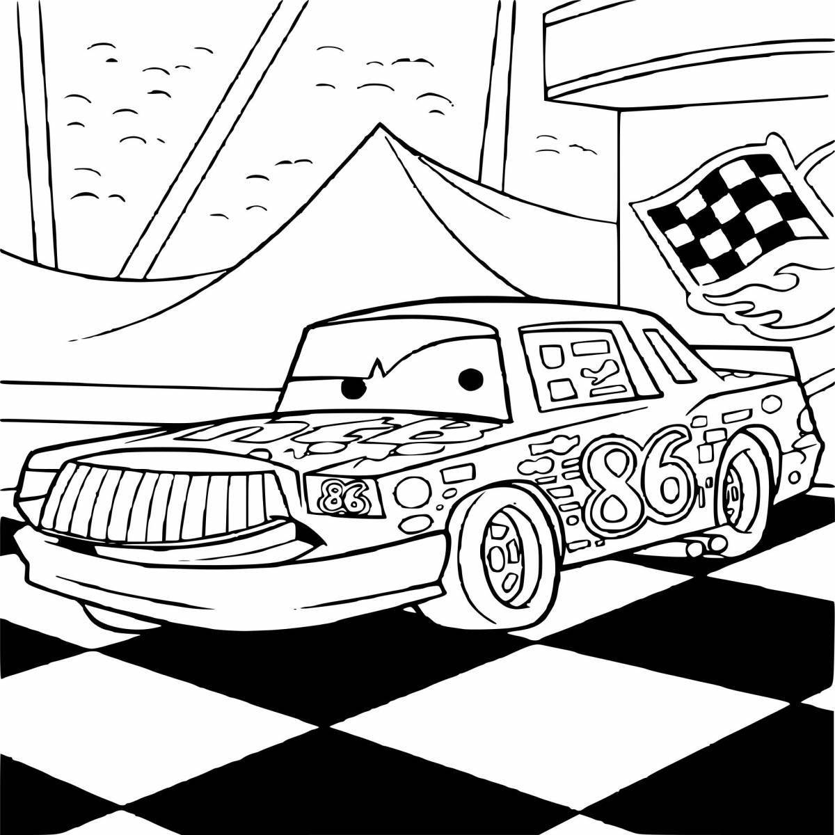 Grand racing 2 coloring page