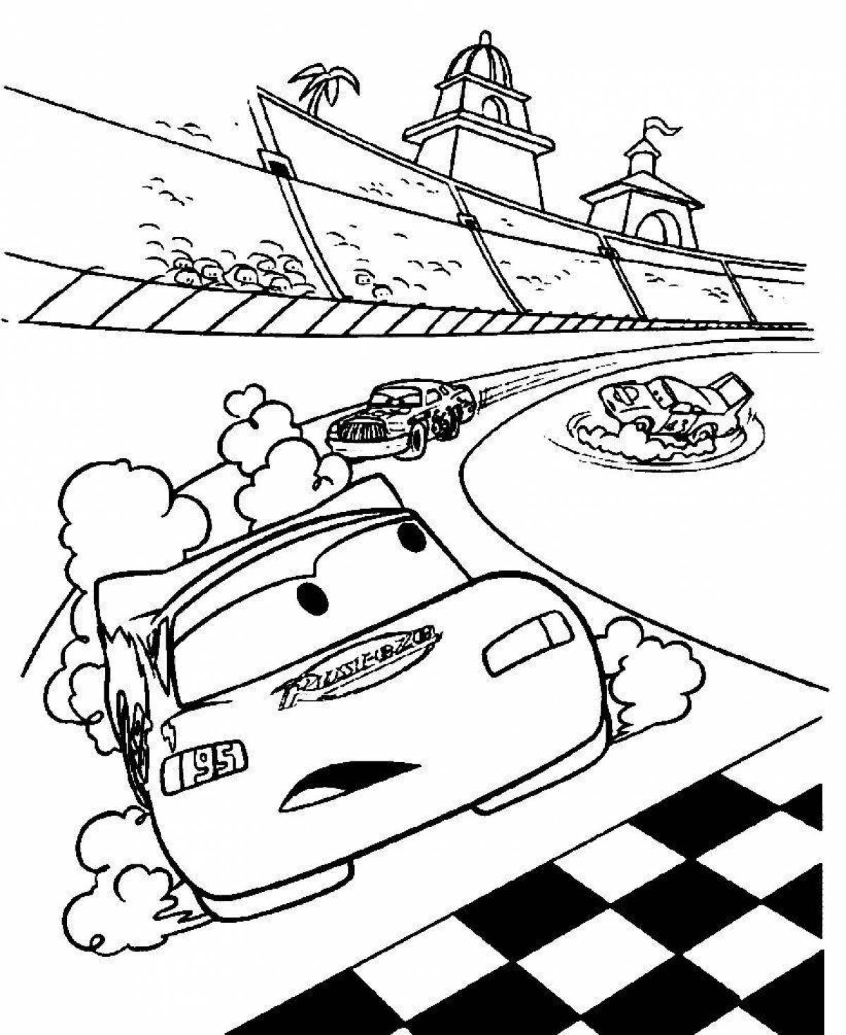 Dazzling racing 2 coloring page