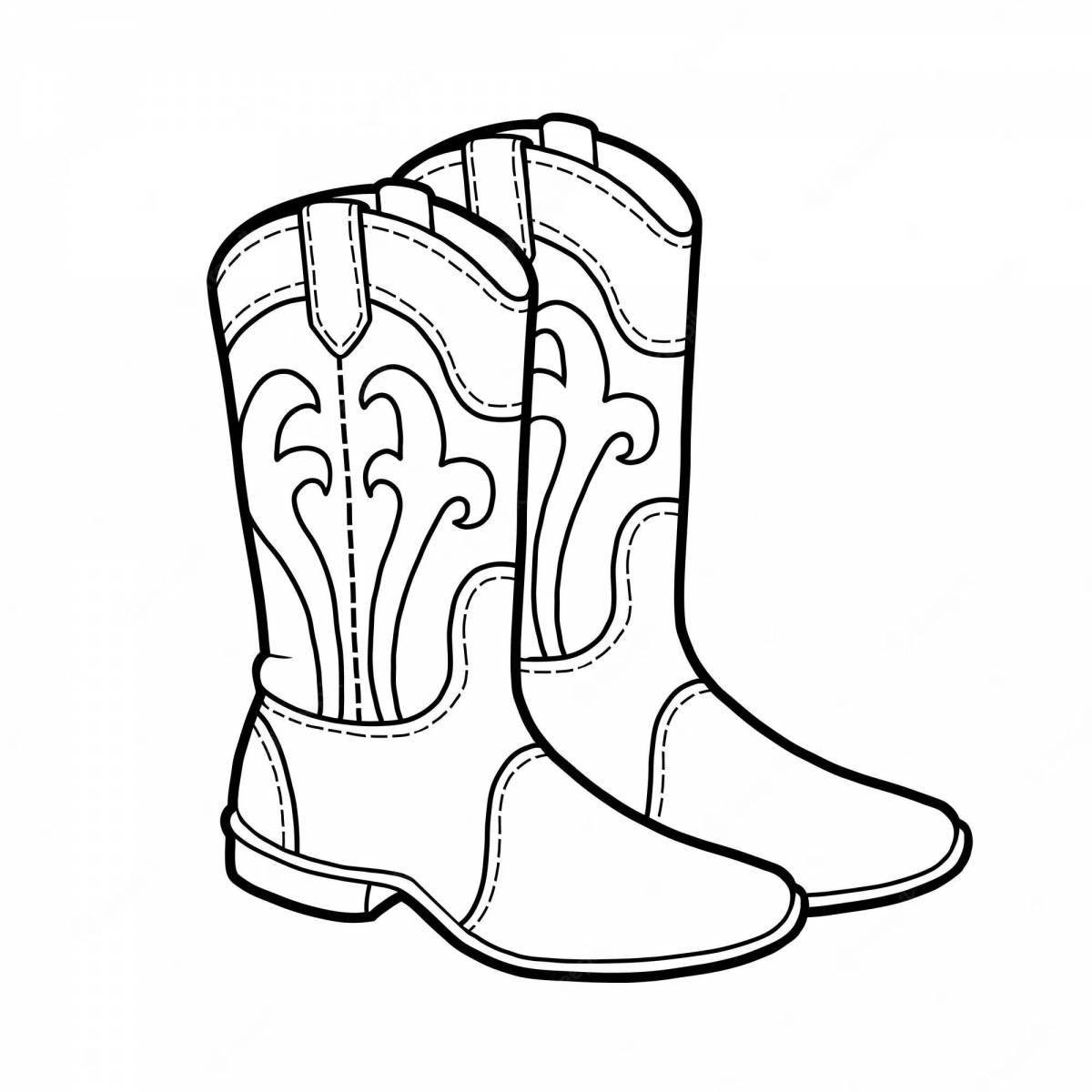Colouring funny walking boots
