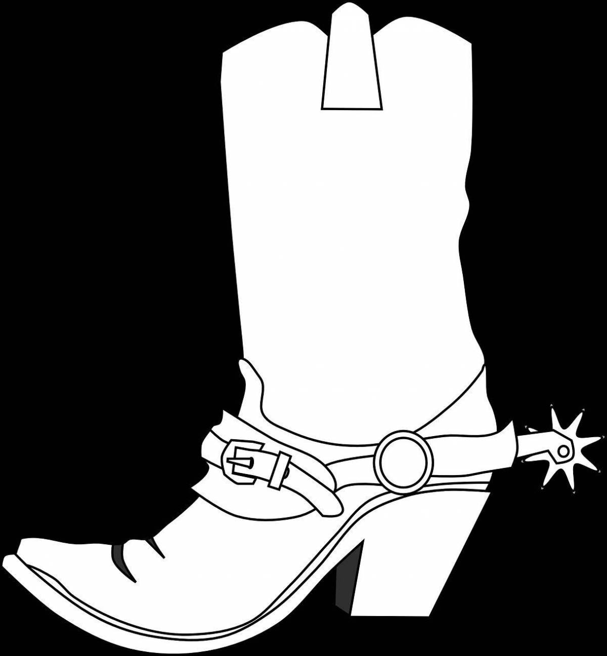 Playful walking boots coloring page