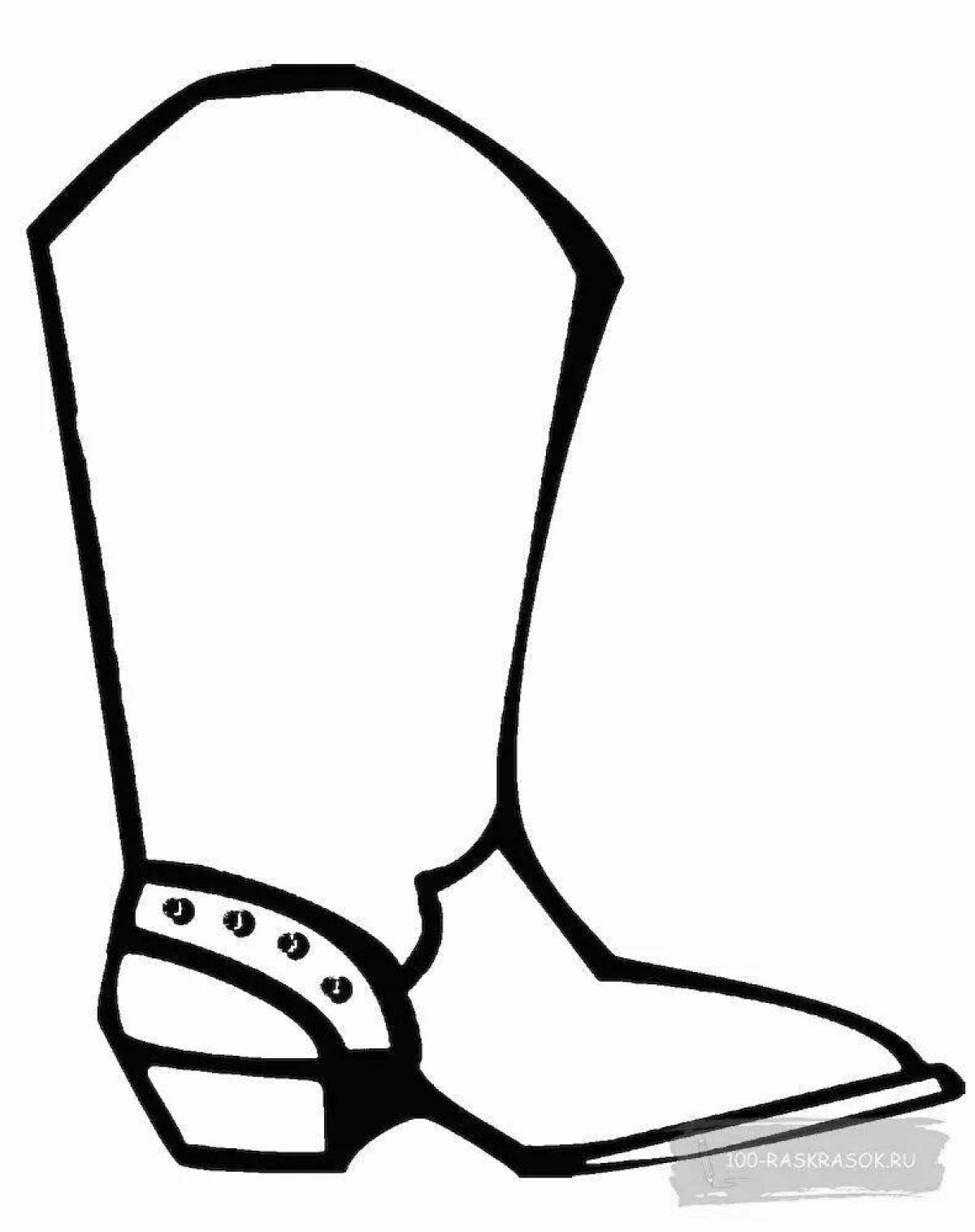 Coloring page attractive walking boots