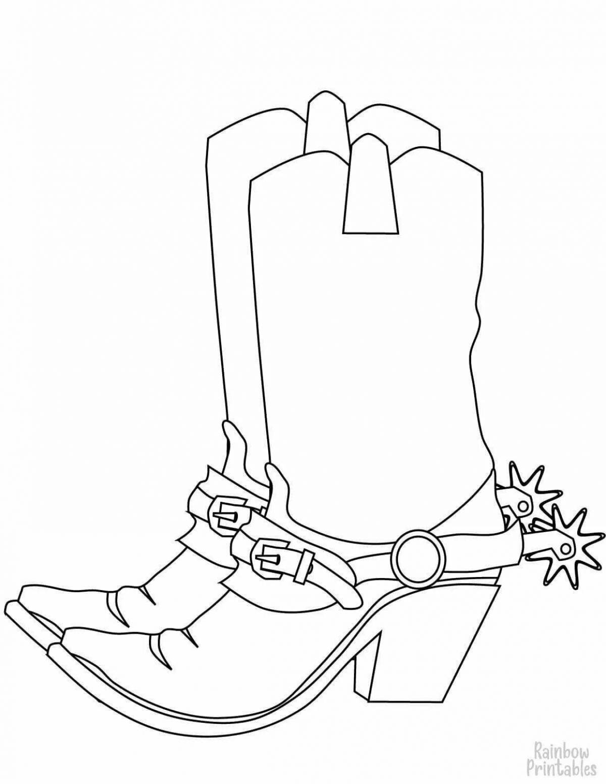 Great walking boots coloring page