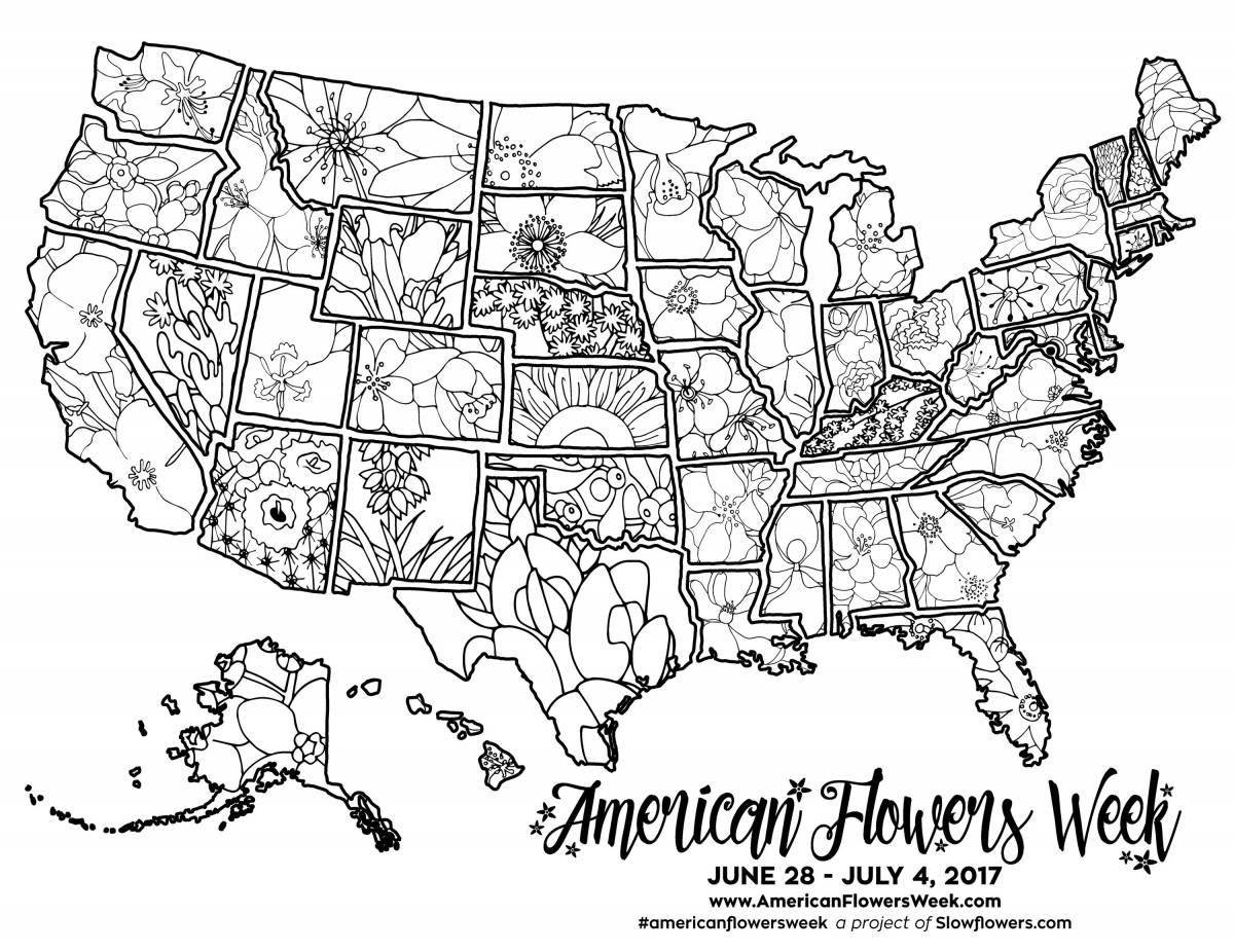 Coloring map usa