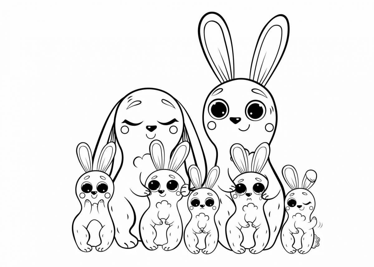 Calm hare family