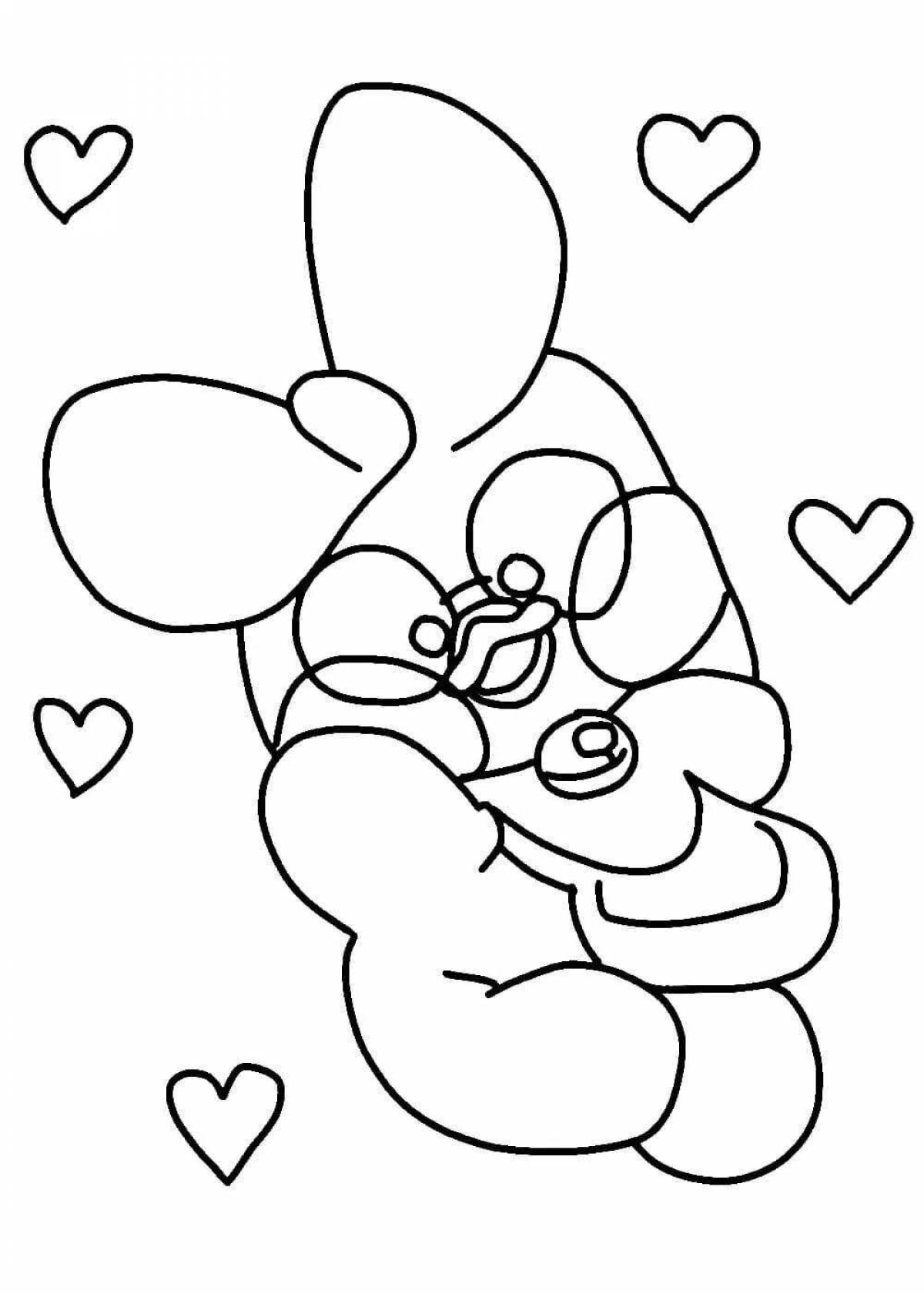 Lalafanfan sweet duck coloring page