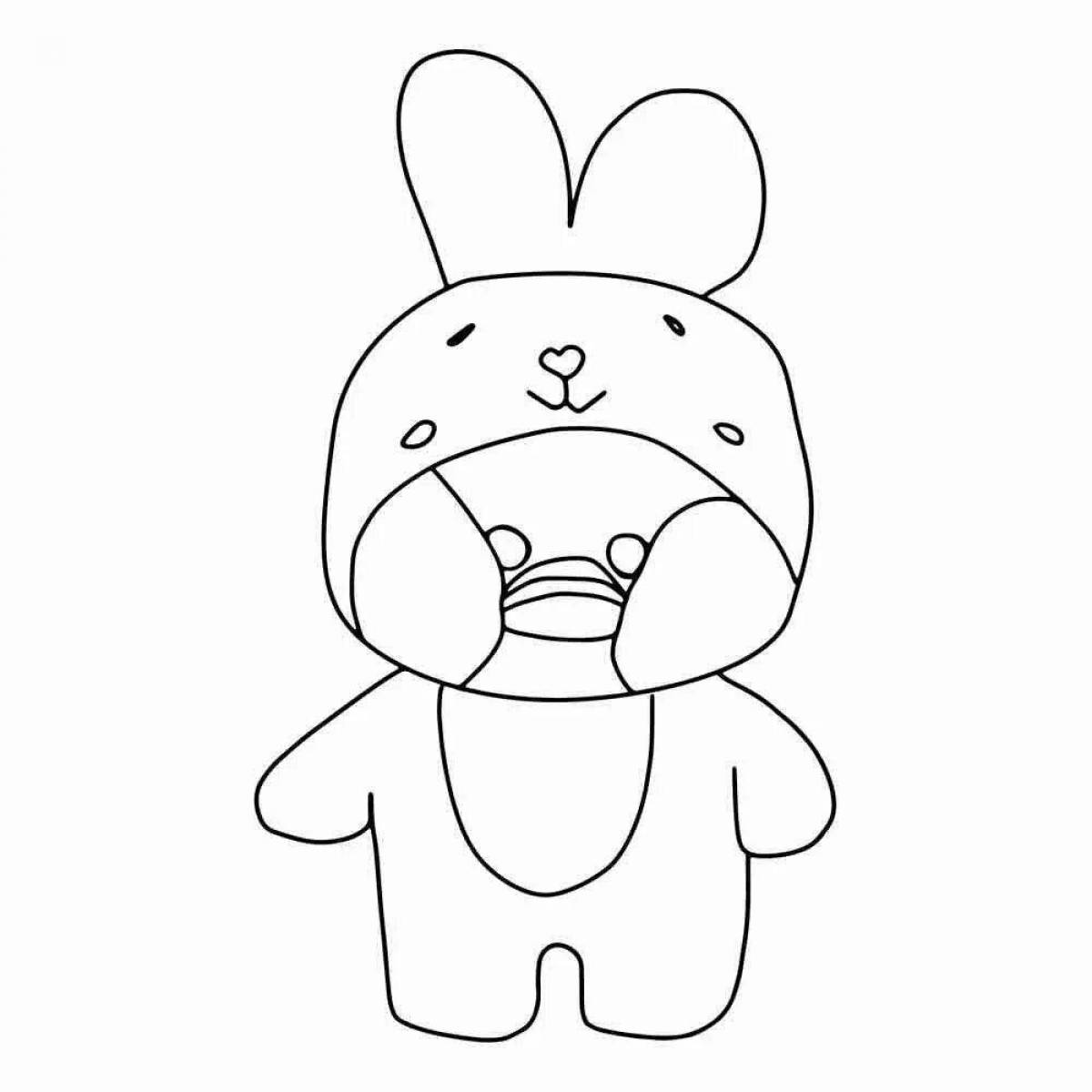 Lalafanfan cute duck coloring page
