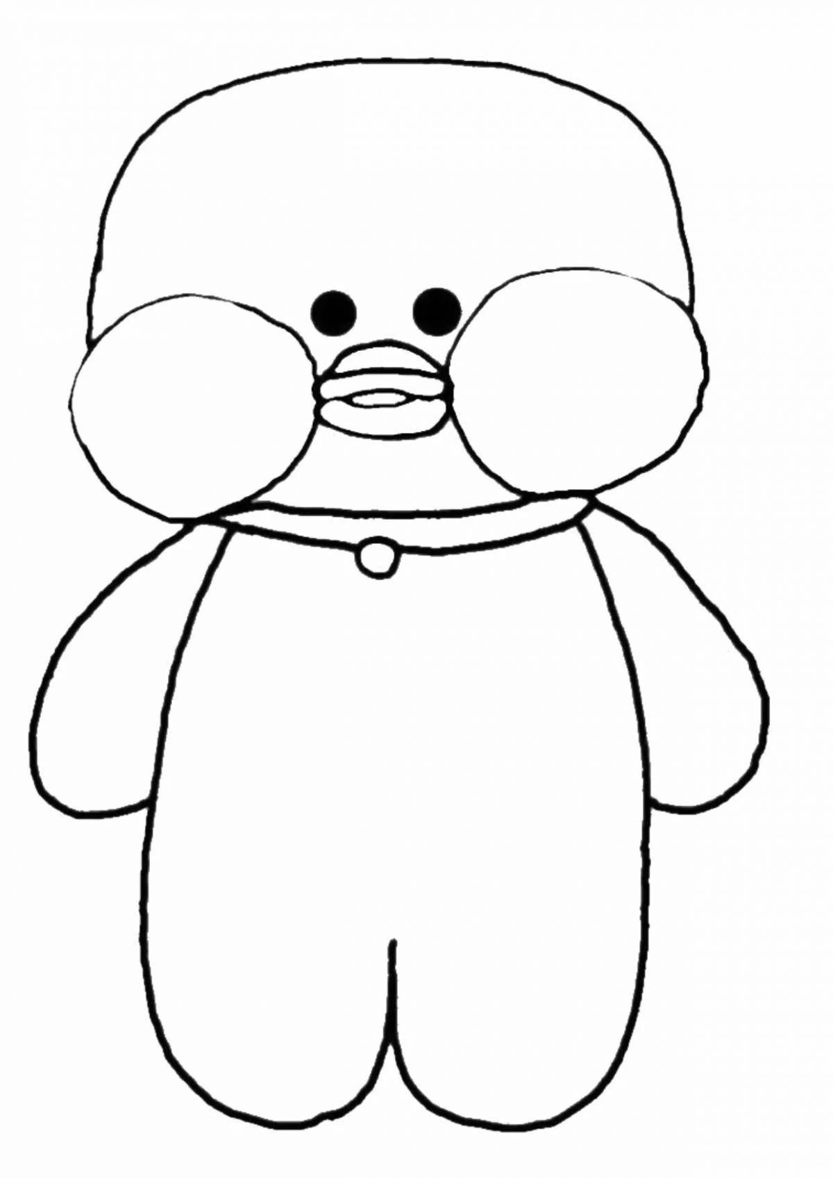 Lalafanfan Duck Animated Coloring Page