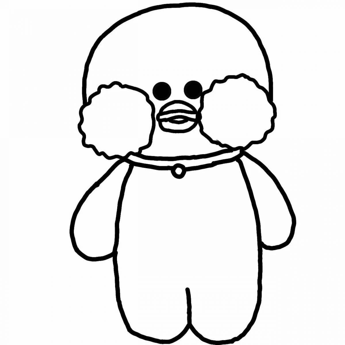 Lalafanfan duck coloring page
