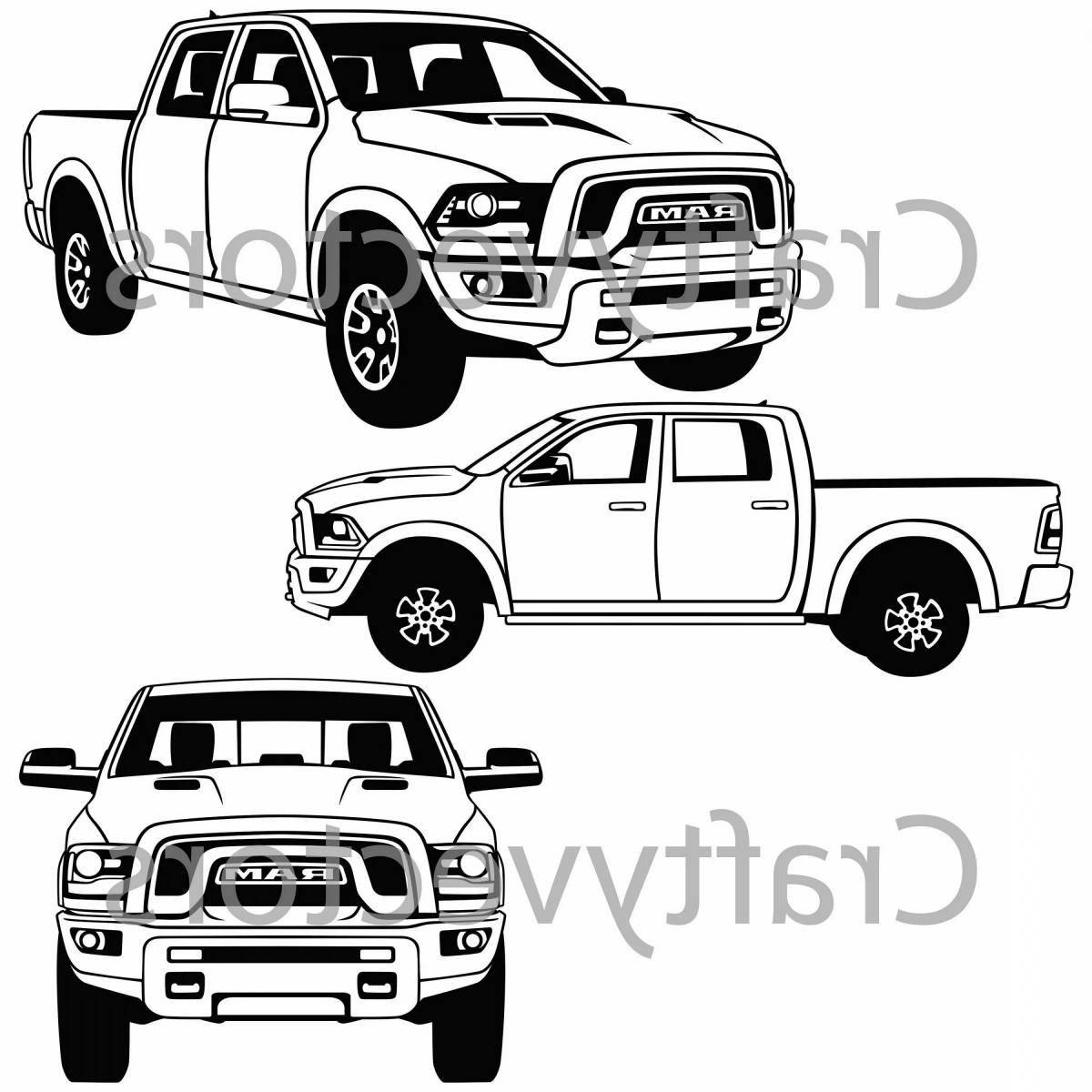 Awesome dodge ram coloring page