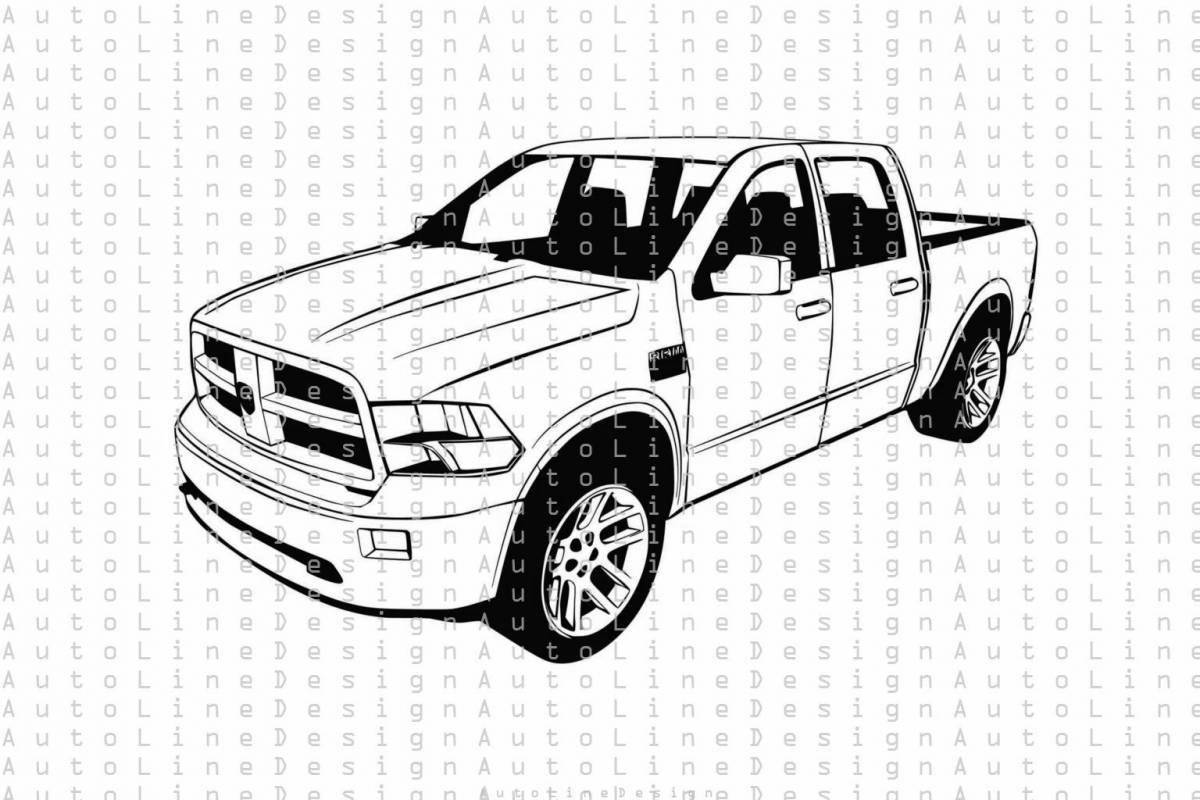 Amazing dodge ram coloring page