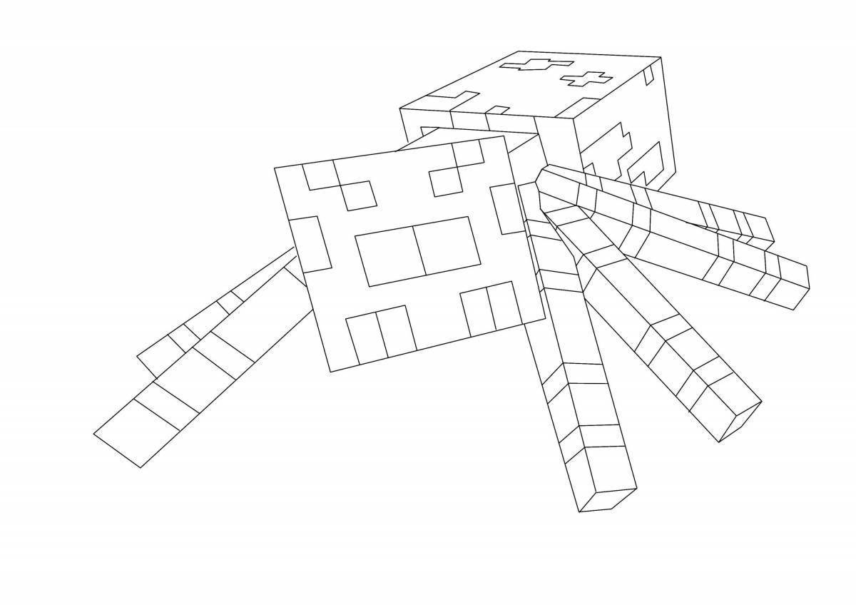 Vibrant minecraft dolphin coloring page