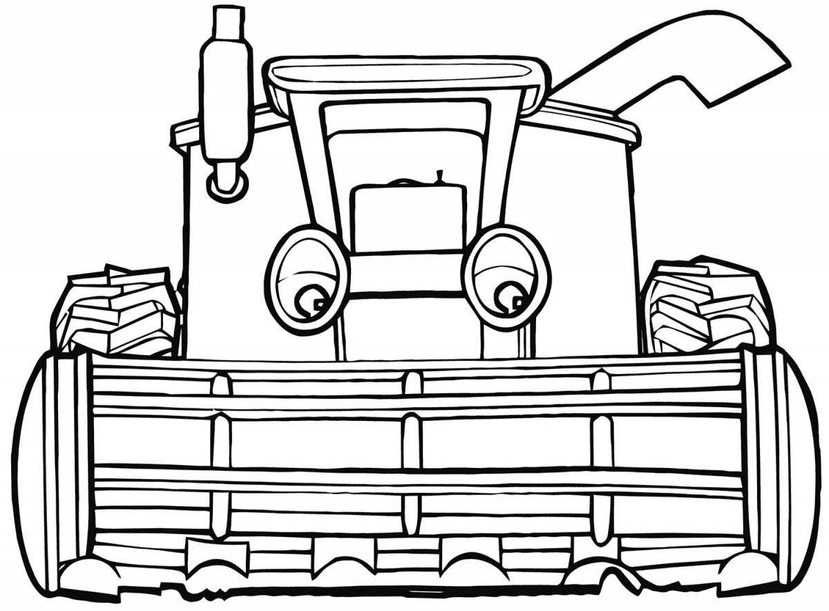 Colourful harvesters coloring book