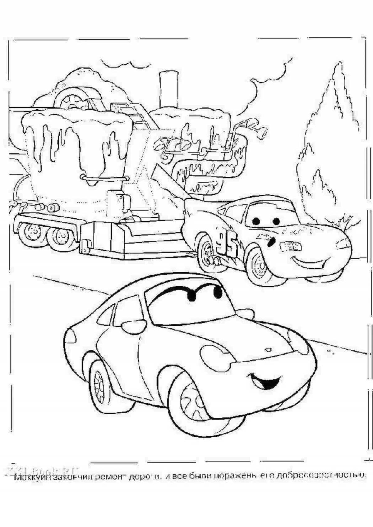 Fancy harvester coloring page