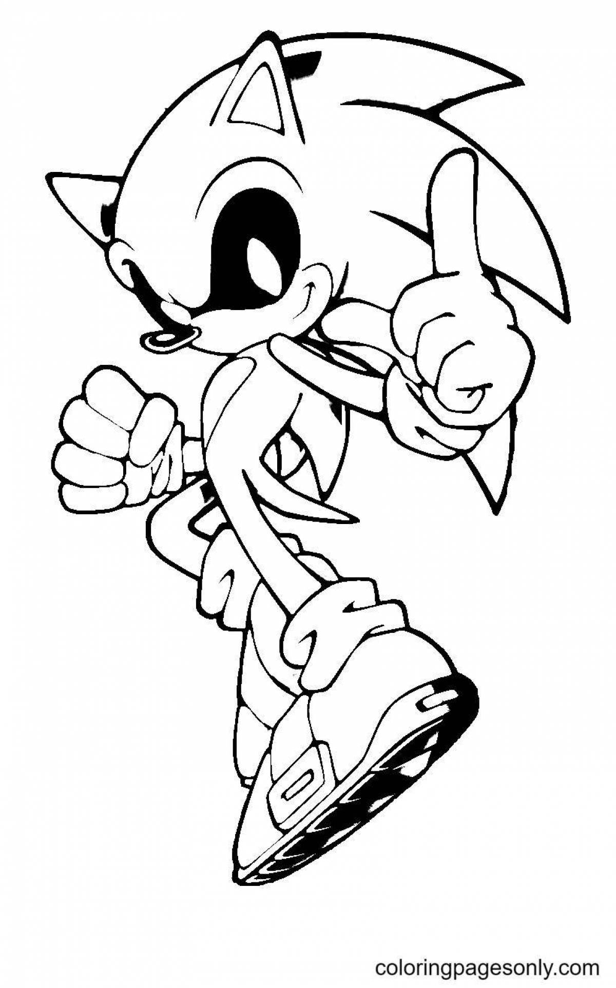 Colorful coloring sonic egzy