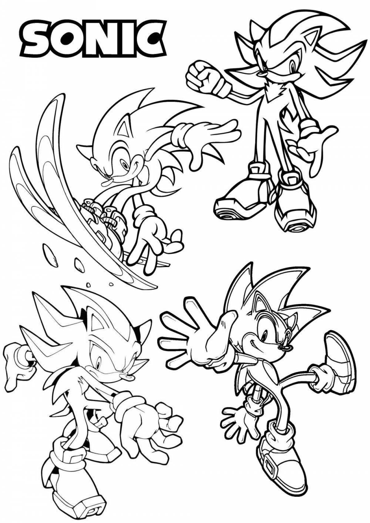 Charming coloring sonic egzy