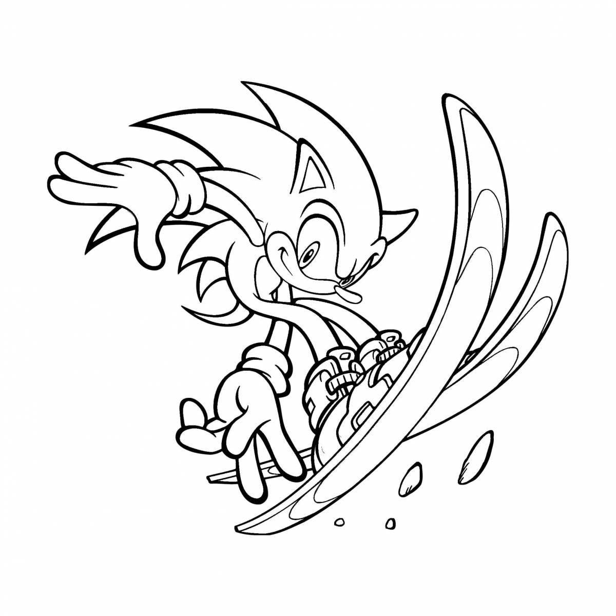 Sonic egzy shining coloring book